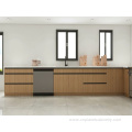 Gabinetes de Cocina Contemporary Wood Veneer Kitchen Cabinet